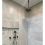 Aqua Gun Metal Round Solid Brass Shower Head 250